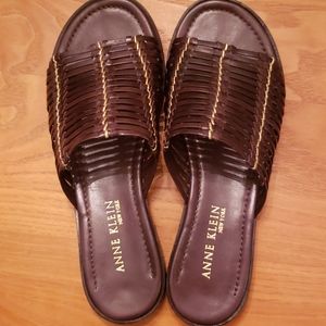 Anne Klein New York slide sandals.